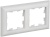 Рамка 2-м BRITE РУ-2-БрАБ арктич. бел./бел. IEK BR-M22-12-K91