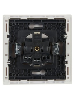 Розетка СП FORTE&PIANO FP215 16А с заземл. защ. шторки винт. крепл. бел. IEK FP-R14-16-K01