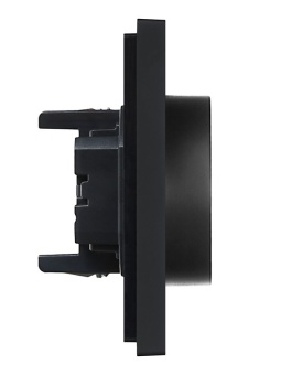 Розетка 2-м СП FORTE&PIANO FP124 16А с заземл. без защ. шторок безвинт. крепл. черн. IEK FP-R21-16-1-K02