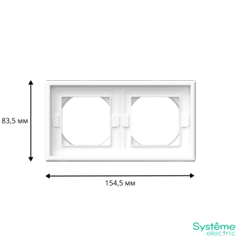 Рамка 2-м ArtGallery IP44 бел. SE GAL440102