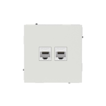 Розетка компьютерная 2-м KANT RJ45 кат.6A без шторки бел. песок DKC 7010674