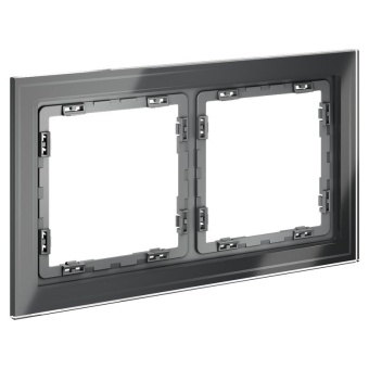 Рамка 2-м S70 стеклян. графит Voltum VLS110207