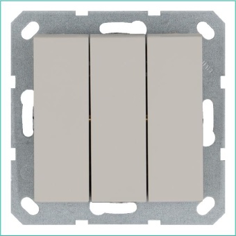 Выключатель 3-кл. 10А IP20 механизм тауп Jasmart G3031T