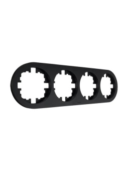 Рамка 4-м OSEN горизонт. круглая механизм черн. бархат LEZARD 744-4200-149