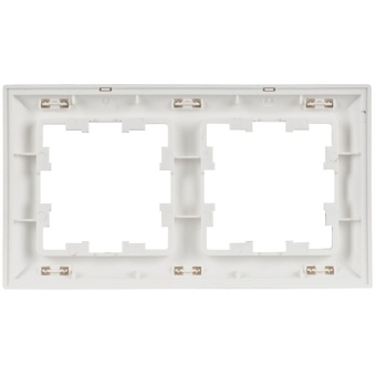 Рамка 2-м BRITE РУ-2-БрАБ арктич. бел./бел. IEK BR-M22-12-K91