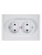 Розетка 2-м СП FORTE&PIANO FP224 16А с заземл. без защ. шторок безвинт. крепл. бел. IEK FP-R21-16-1-K01