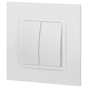 Выключатель 2-кл. СП Elegance 14-1104-01 10А IP20 250В 10AX механизм бел. Эра Б0034229