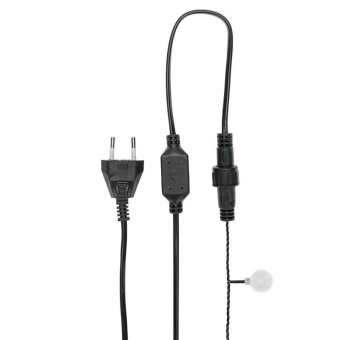 Гирлянда светодиодная "Шарики" 5м d25мм 25LED RGB ПВХ темн. зел. Neon-Night 303-550