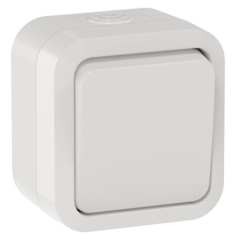 Выключатель кнопочный 1-кл. ОП TORS TS310 10А IP55 бел. IEK TS-V14-0-10-55-K01