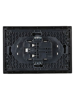 Розетка 2-м СП FORTE&PIANO FP126 10А без заземл. без защ. шторок безвинт. крепл. черн. IEK FP-R20-10-1-K02