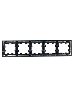 Рамка 5-м BRITE РУ-5-Бр хром/черн. IEK BR-M52-12-2-K23