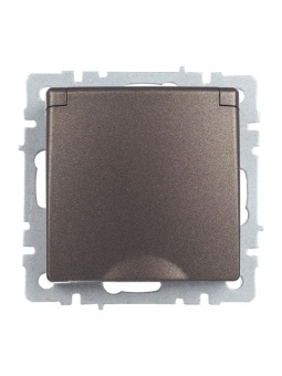 Розетка BRITE РСбш10-3-44-БрТБ 16А IP44 с заземл. защ. шторки с крышкой механизм бронза IEK BR-R16-16-44-K45