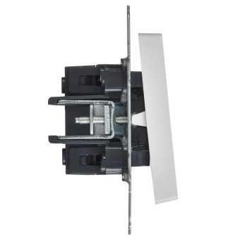 Выключатель проходной 1-кл. СП BRITE ВС10-1-7-БрАБ 10А с индикацией механизм арктич. бел. IEK BR-V12-1-10-K91