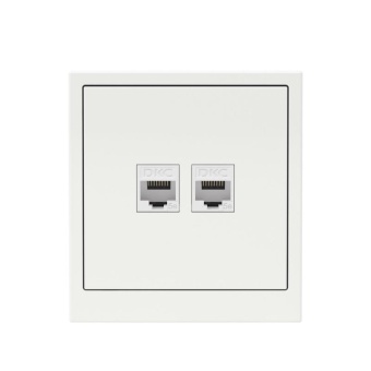 Розетка компьютерная 2-м KANT RJ45 кат.5E без шторки бел. магнолия DKC 7000664