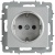 Розетка 1-м BRITE РС24-1-0-БрА 16А IP20 с заземл. с защ. шторк. безвинтов. крепл. механизм алюм. IEK BR-R14-16-1-K47