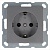 Розетка 1-м Shuko 16А IP20 с заземл. защ. шторки механизм алюм. Jasmart G5501S