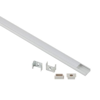 Комплект с накладным анодированным профилем 1506-1m 15х6мм. 1м САВ262 сереб. Эра Б0062757