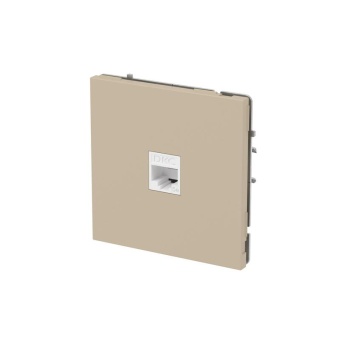 Розетка компьютерная 1-м KANT RJ45 кат.5E без шторки ванильн. марципан DKC 7015663