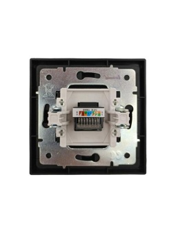 Розетка компьютерная 1-мест. СП ZIMA IP20 черн. бархат LEZARD 704-4288-139