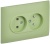 Розетка 2-м SKANDY 10А без заземл. без защ. шторок в сборе SK-R10G мятный IEK SK-R20-10-K06-F