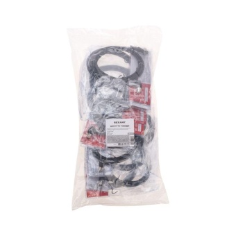 Шнур TV PLUG - TV JACK 1.5М угловой черн. Rexant 18-0012