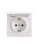 Розетка 1-м ОП LETO с заземл. с крышкой LETO ПБТ бел. LEZARD 752-0200-123B