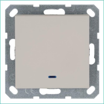 Выключатель 1-кл. 10А IP20 с подсветкой механизм тауп Jasmart G3011NT