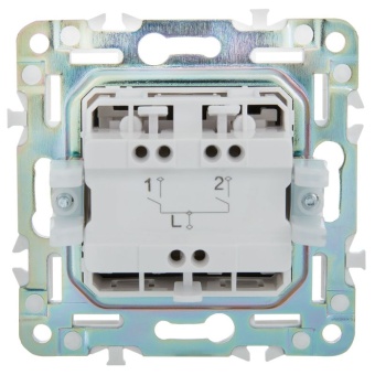 Выключатель 2-кл. SKANDY 10А SK-V09G с индикацией графит IEK SK-V20-1-10-K53