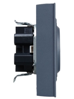 Розетка 2-м СП BRITE РСш12-3-БрМ 16А в сборе с заземл. защ. шторки маренго IEK BR-R24-16-K35-F