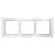 Рамка 3-м S70 стеклян. бел. Voltum VLS110301