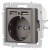 Розетка 1-м СП Accent 6-410-09 16А IP20 250В P+E Schuko + 2хUSB защ. шторки титан Intro Б0063711
