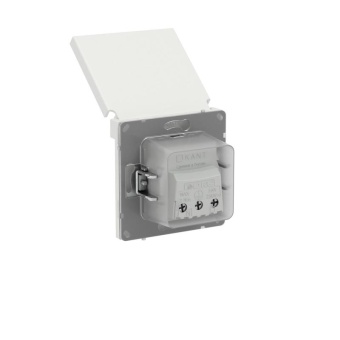 Розетка силовая KANT IP44 2P+E защ. шторки с крышкой бел. песок DKC 7010013