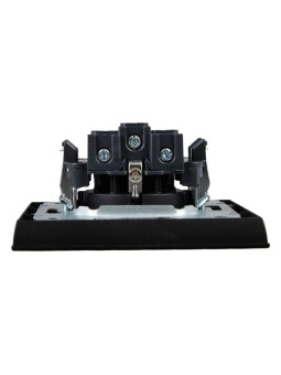 Розетка СП BRITE РСР14-1-0-БрЧ 16А в сборе с заземл. защ. шторки черн. IEK BR-R14-16-K02-F