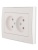 Розетка 2-м СП Rain 16А IP20 без заземл. с хром. боковой вставкой керамика бел. LEZARD 703-0225-128 Розетка 2-м СП Rain 16А IP20 без заземл. с хром. боковой вставкой керамика бел. LEZARD 703-0225-128