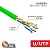 Кабель витая пара U/UTP кат.5E 4х2х0.52 24 AWG нг(А)-LSLTx INDOOR SOLID зел. (305м) Rexant 01-0061