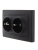 Розетка 2-м СП Mira 16А IP20 с заземл. керамика черн. бархат LEZARD 701-4242-127