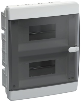 Корпус ЩРВ-П-18 UNION Compact IP41 черн. прозр. дверь пластик. IEK UIC-KP12-V-18-41-K01