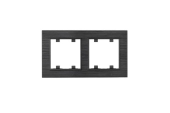 Рамка 2-м Karea LINE STAR дым. металлик Makel 86050702