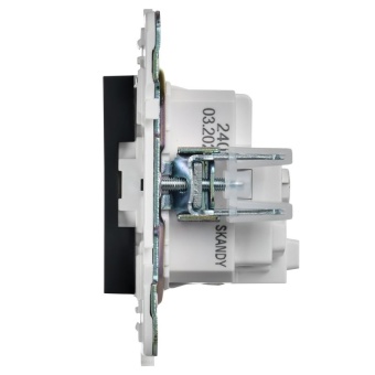 Розетка SKANDY 16А с заземл. защ. шторки SK-R04G графит IEK SK-R14-16-K53