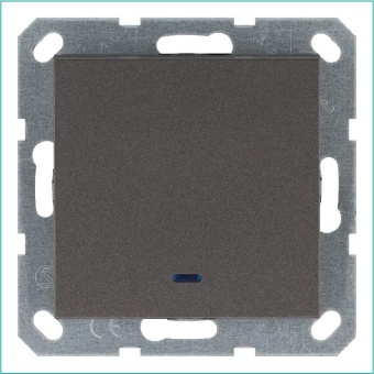 Выключатель 1-кл. 10А IP20 с подсветкой механизм мокко Jasmart G3011NZ