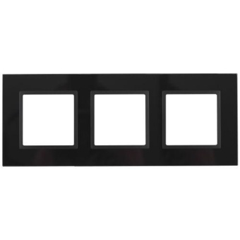 Рамка 3-м 14-5103-05 стекло Elegance черный+антрацит ЭРА Б0034510