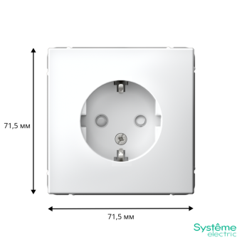 Розетка ArtGallery 16А с заземл. защ. шторки механизм бел. SE GAL000145