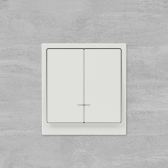 Выключатель 2-кл. KANT с подсветкой бел. песок DKC 7010134