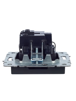 Розетка 1-м СП BRITE РС14-1-0-БрГ 16А с заземл. защ. шторки механизм графит IEK BR-R14-16-K53