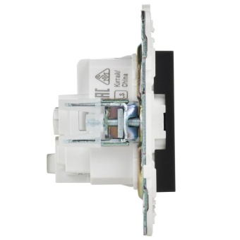 Розетка SKANDY 16А с заземл. без защ. шторок SK-R05Bl черн. IEK SK-R11-16-K02