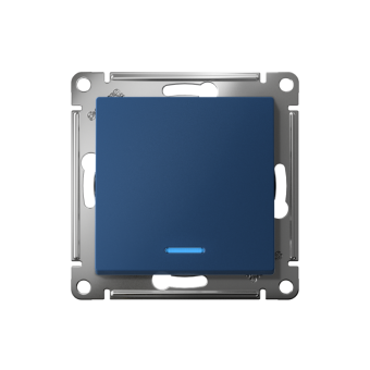 Переключатель 1-кл. AtlasDesign (сх. 6а) 10AX с подсветкой механизм аквамарин SE ATN001163