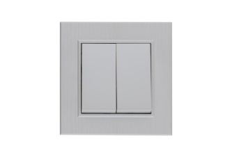 Выключатель 2-клав. Karea LINE STAR жемчуж. Makel 86100003