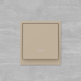 Выключатель 1-кл. KANT с подсветкой ванильн. марципан DKC 7015133