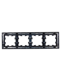 Рамка 4-м BRITE РУ-4-Бр хром/черн. IEK BR-M42-12-2-K23