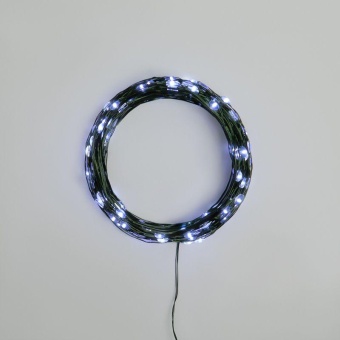 Гирлянда "Роса" 20м 200LED бел. IP20 230В с контроллером провод зел. Neon-Night 303-265